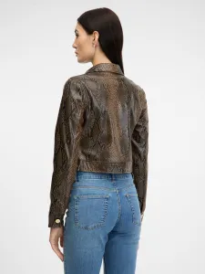 Brown Women's Patterned Leatherette Jacket ORSAY - Women's