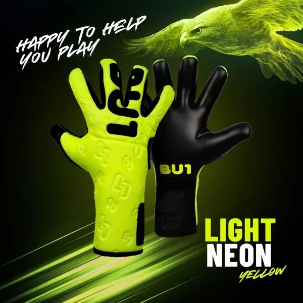 BU1 LIGHT NEON YELLOW 2.0 HYLA Pánske brankárske rukavice, žltá, veľkosť