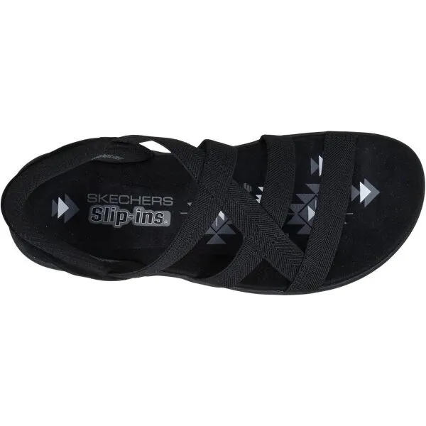 Skechers REGGAE SLIM - STRETCH FLEX Dámske sandále, čierna, veľkosť