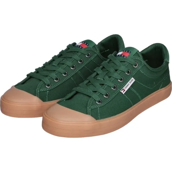 Tommy Hilfiger TJM VULCANIZED BUMPERCANVAS Pánske tenisky, tmavo zelená, veľkosť