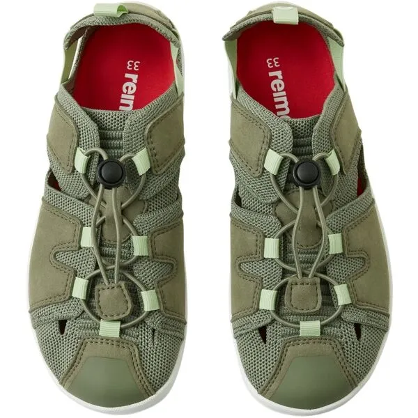 REIMA VALOA Detské barefoot sandále, khaki, veľkosť