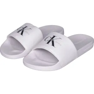 Calvin Klein SLIDE OVERSIZED BRAND Pánske šľapky, biela, veľkosť