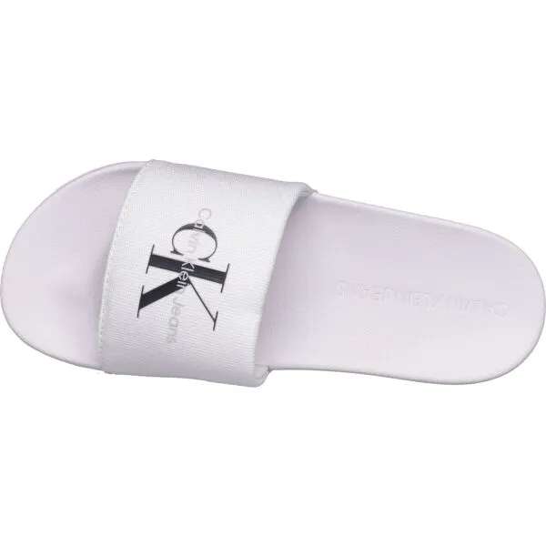 Calvin Klein SLIDE OVERSIZED BRAND Pánske šľapky, biela, veľkosť