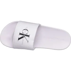 Calvin Klein SLIDE OVERSIZED BRAND Pánske šľapky, biela, veľkosť