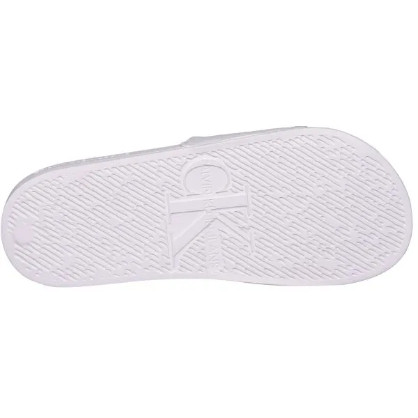 Calvin Klein SLIDE OVERSIZED BRAND Pánske šľapky, biela, veľkosť