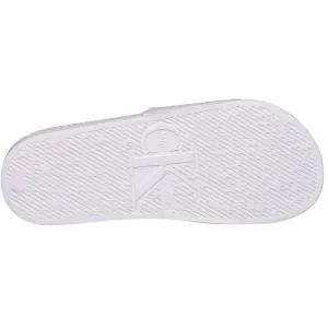 Calvin Klein SLIDE OVERSIZED BRAND Pánske šľapky, biela, veľkosť