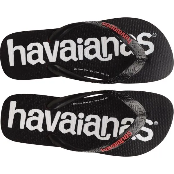 HAVAIANAS TOP LOGO MANIA 2 Unisex žabky, čierna, veľkosť 41/42