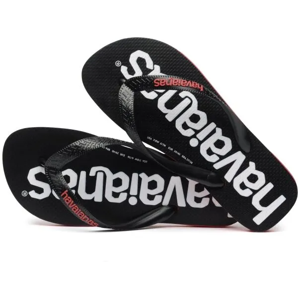 HAVAIANAS TOP LOGO MANIA 2 Unisex žabky, čierna, veľkosť 41/42