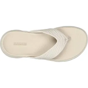 Skechers GO WALK FLEX - SPLENDOR-X Dámske žabky, béžová, veľkosť