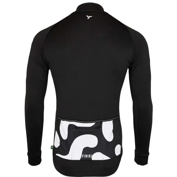 SILVINI LEVERONO Pánsky zateplený cyklistický dres, čierna, veľkosť XXXL