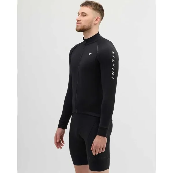 SILVINI LEVERONO Pánsky zateplený cyklistický dres, čierna, veľkosť XXXL