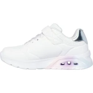 Skechers UNO LITE 2.0 Dievčenská vychádzková obuv, biela, veľkosť