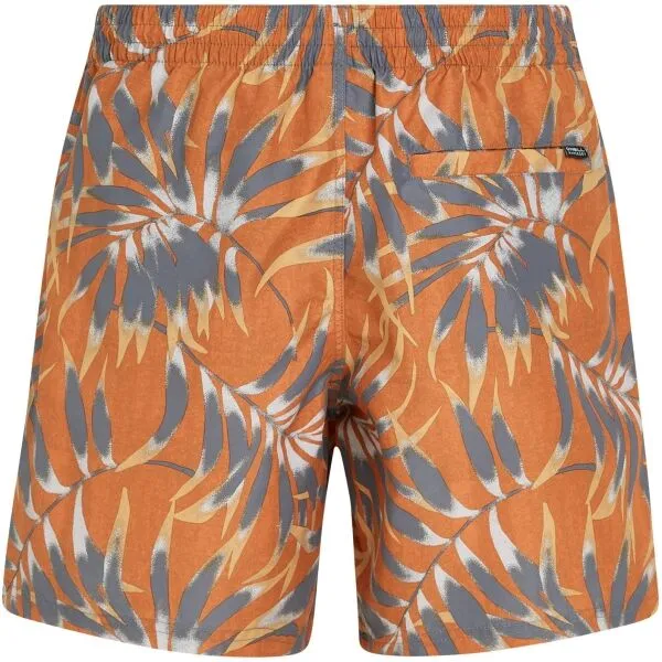 O'Neill CALI FLORAL 16'' Pánske plavecké šortky, oranžová, veľkosť