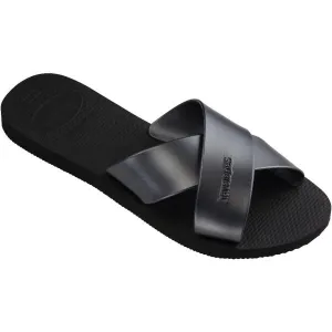 HAVAIANAS AQUA METALLIC Dámske žabky, čierna, veľkosť 39/40