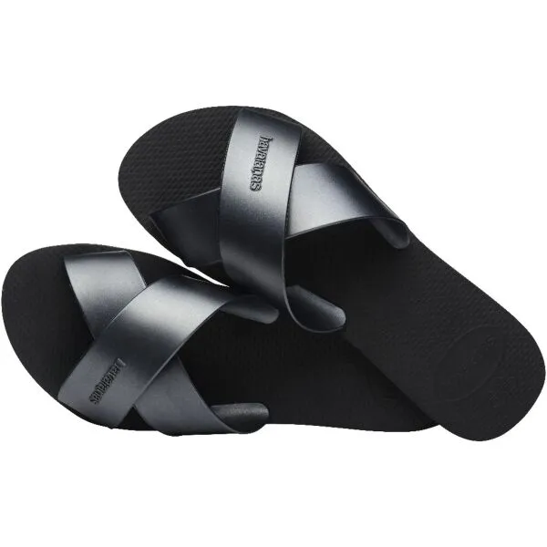 HAVAIANAS AQUA METALLIC Dámske žabky, čierna, veľkosť 39/40