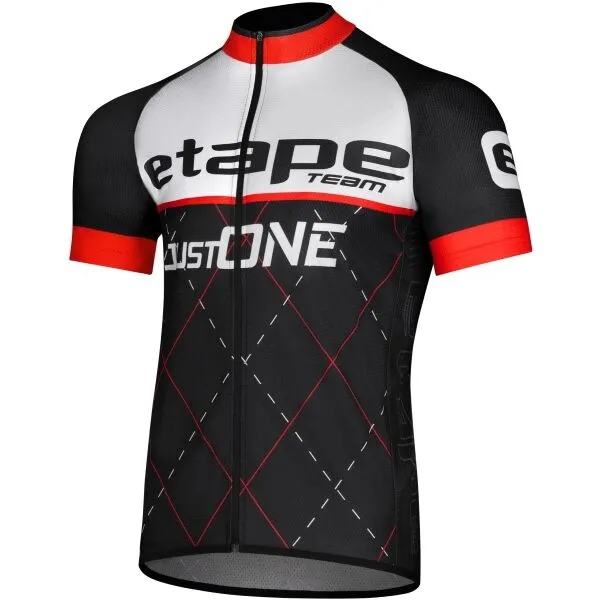 Etape TEAM Pánsky cyklistický dres, čierna, veľkosť