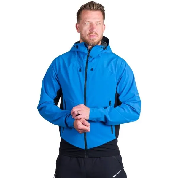 Pánska turistická softshellová bunda NORTHFINDER CIRO-282blueblack