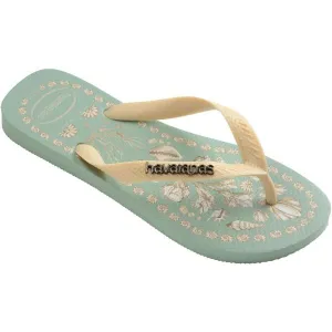 HAVAIANAS TOP TROPIC ALIA VIBES Dámske žabky, svetlo zelená, veľkosť 41/42