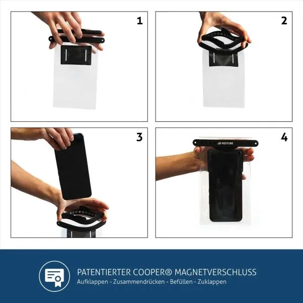 RESTUBE WATERPROOF SMARTPHONE CASE Vodotesné puzdro na telefón, transparentná, veľkosť
