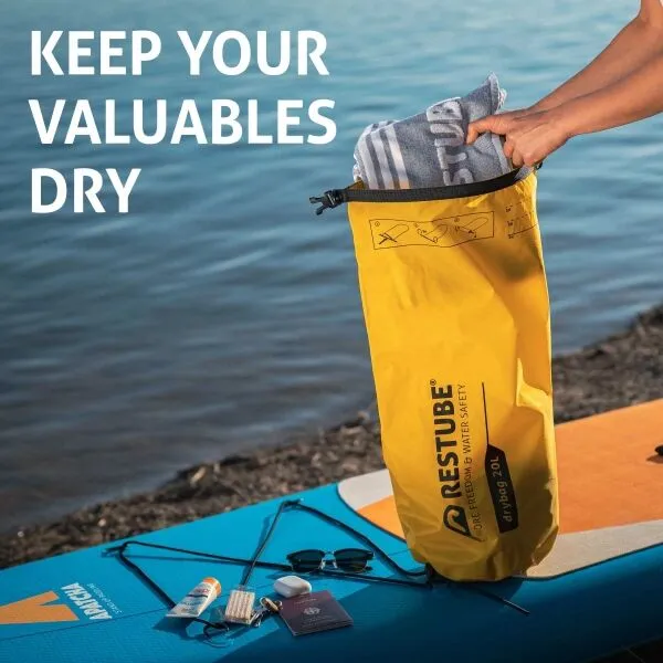 RESTUBE DRYBAG 20L Lodný vak, žltá, veľkosť