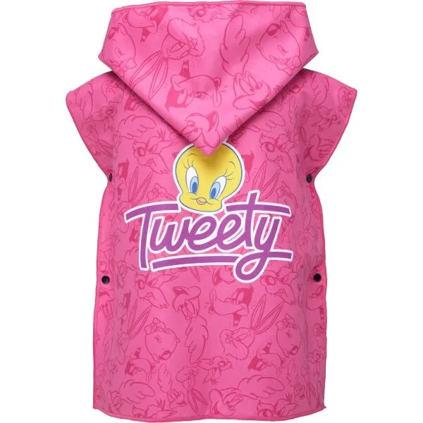 Warner Bros TWEETY PONCHO S Detské pončo z rýchloschnúceho materiálu, ružová, veľkosť
