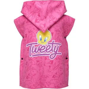 Warner Bros TWEETY PONCHO S Detské pončo z rýchloschnúceho materiálu, ružová, veľkosť