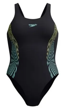 Speedo placement muscleback hyper yellow/blue s - uk32