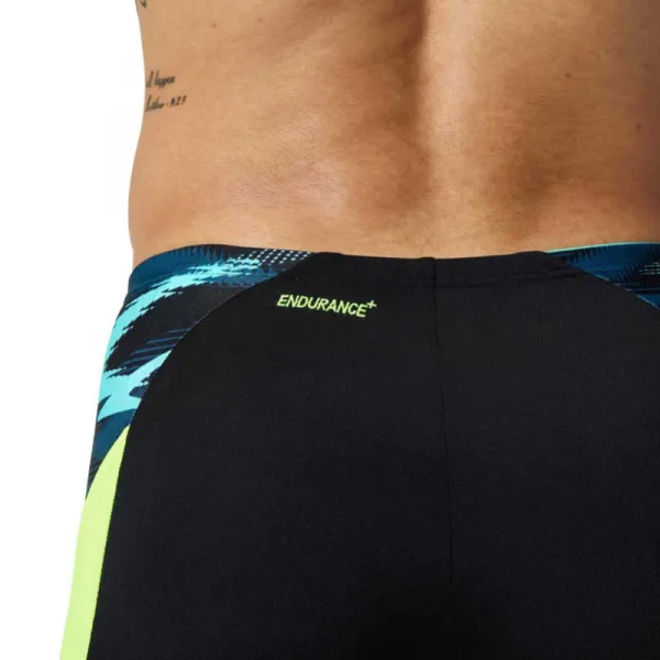 Speedo eco endurance+ max splice aquashort black/hyper yellow s - uk32