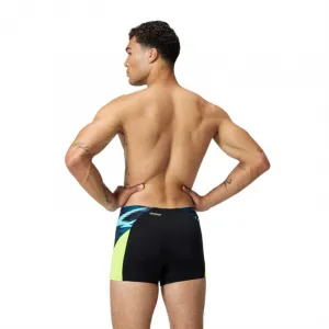 Speedo eco endurance+ max splice aquashort black/hyper yellow s - uk32