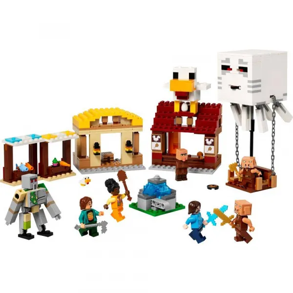 LEGO® Minecraft® 21273 Balón v podobe ďasa a útok na dedinu
