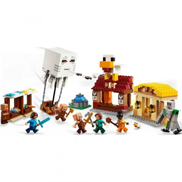 LEGO® Minecraft® 21273 Balón v podobe ďasa a útok na dedinu