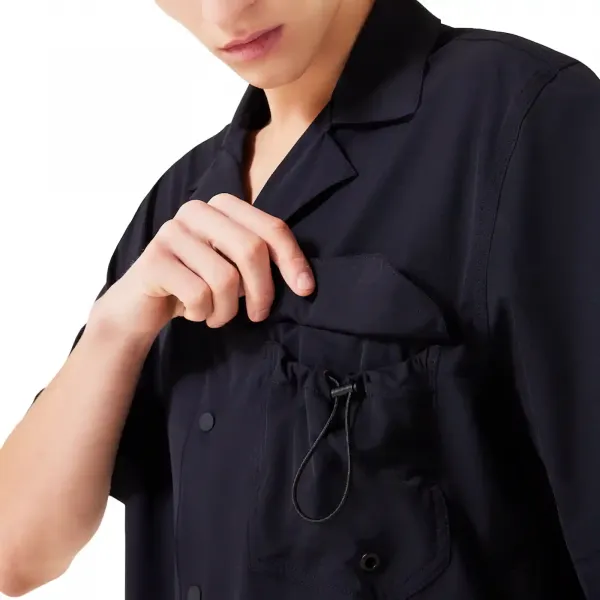 Oakley Cuban Collar Shortsleeve Shirt "Blackout" ( FOA406864-02E)