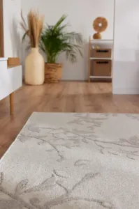 Koberec Agnella Noble Flors svetlosivý