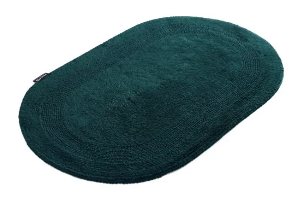 Kúpeľňový koberček Javo Cotton zelený ovál