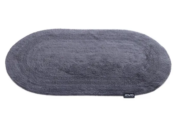 Kúpeľňový koberček Javo Cotton antracitový ovál