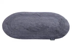 Kúpeľňový koberček Javo Cotton antracitový ovál