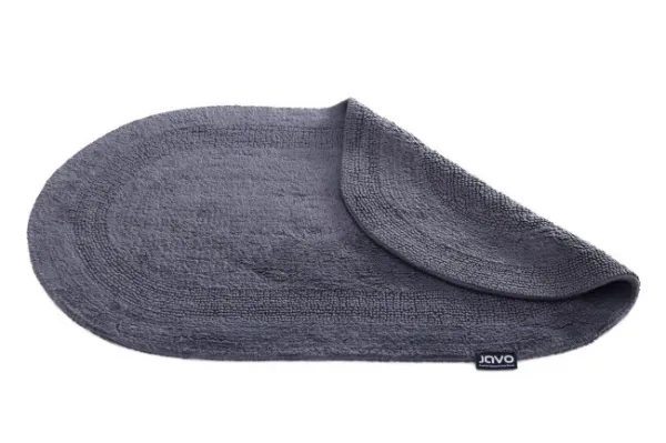 Kúpeľňový koberček Javo Cotton antracitový ovál