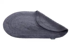 Kúpeľňový koberček Javo Cotton antracitový ovál