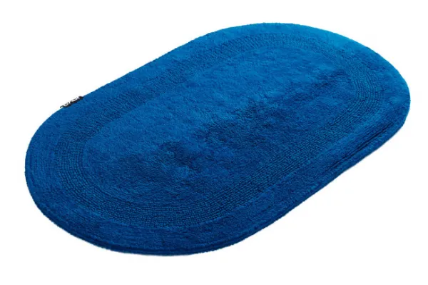 Kúpeľňový koberček Javo Cotton tmavotyrkysový ovál