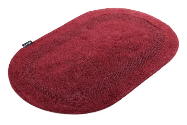 Kúpeľňový koberček Javo Cotton bordový ovál