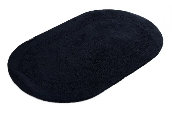 Kúpeľňový koberček Javo Cotton čierny ovál