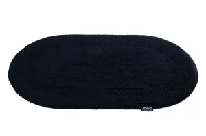 Kúpeľňový koberček Javo Cotton čierny ovál