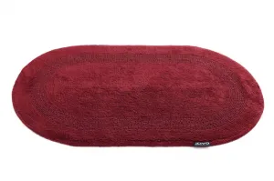 Kúpeľňový koberček Javo Cotton bordový ovál
