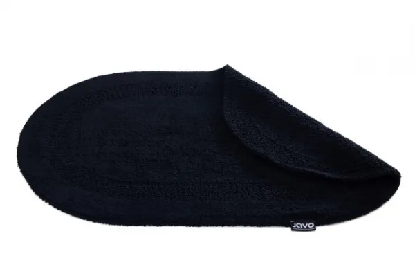 Kúpeľňový koberček Javo Cotton čierny ovál
