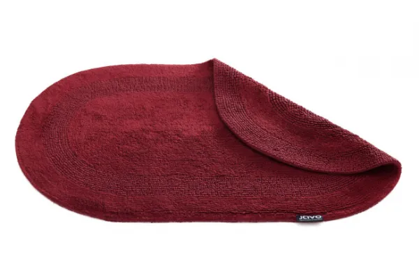 Kúpeľňový koberček Javo Cotton bordový ovál