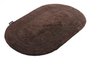 Kúpeľňový koberček Javo Cotton hnedý oválny