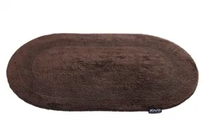 Kúpeľňový koberček Javo Cotton hnedý oválny