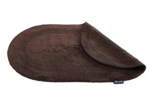 Kúpeľňový koberček Javo Cotton hnedý oválny
