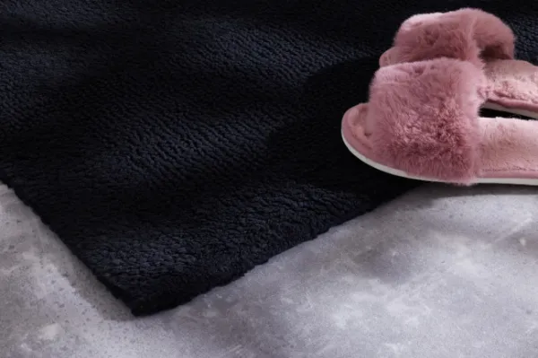 Kúpeľňový koberček Javo Cotton čierny
