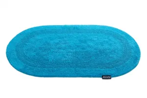 Kúpeľňový koberček Javo Cotton svetlotyrkysový ovál